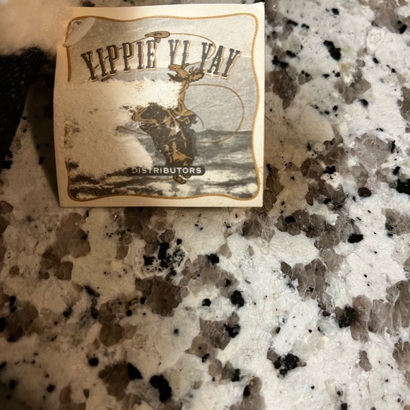 WESTERN YIPPIE YI YAY COWBOY CHRISTMAS STOCKING NEW WITH TAGS CHILI PEPPERS - Picture 3 of 3